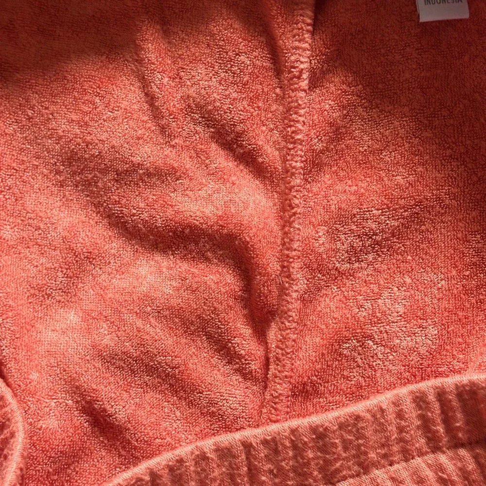 AnyBody Lg Petite Coral Soft Knit Crop Lounge Pants Wide Leg Tulip Hem Pocket